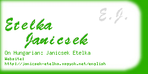 etelka janicsek business card